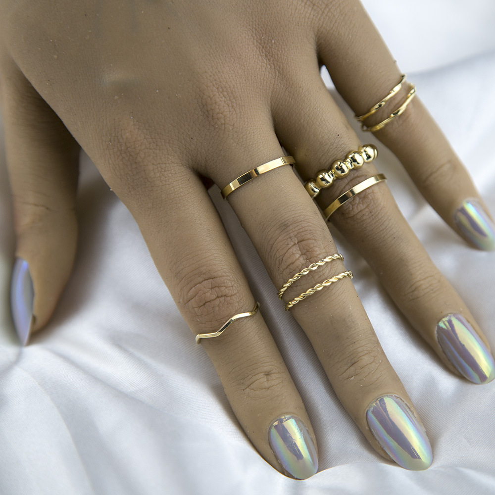 5g Weight Artificial Gemstones Inlay Material Rings Classification 1 Set Quantity Daily Occasion Alloy Material Geometric Pattern Women's Gender Inlay Design Simple Style Style Simple Style Geometric Alloy Inlay Artificial Gemstones Women's Rings 16