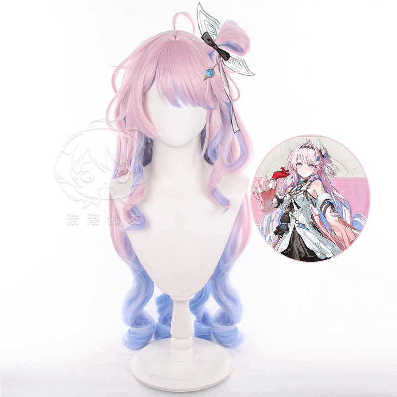 【Haogang】Wuthering Waves Danya Cosplay Wig Scalp Top Multi-Layer Gradient Roman Curly Long Hair Silly Hair