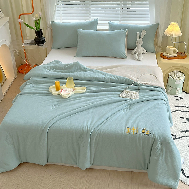 2025 новое вязаное вафельное одеяло из кукурузного волокна, летнее одеяло для кондиционера, одеяло для общежития, дома, односпальное и двуспальное одеяло