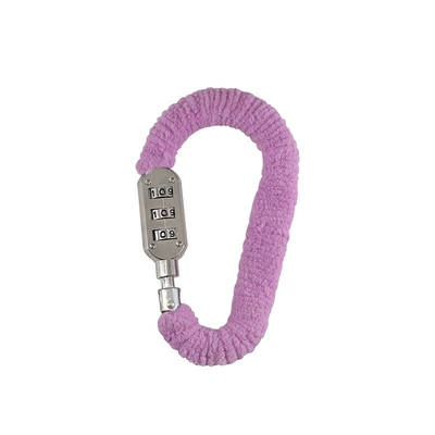 Mountain Bike Password Lock Anti-Theft Cute Cartoon Bicycle Bicycle Lock Road Bike Helmet Lock Chain Lock (Other Electric Vehicle Accessories) - plush-helmet-lock-purple
