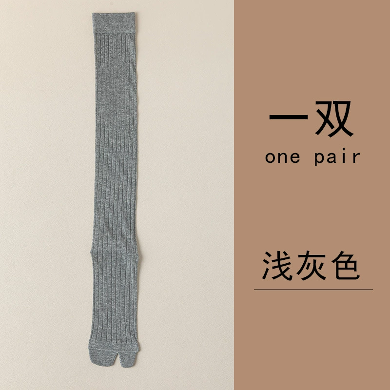 Split-Toe (Tabi) Calf Socks, Women's Summer Mesh Knee-High, Cotton Blend, Size 35–40