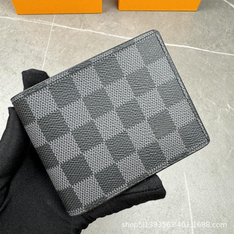 Men's Short Wallet with Multiple Card Slots 80% off Leather European and American Fashion Wallet Card Holder 60223