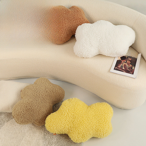 Cloud Pillow Solid Color Simple Home Series Bedroom Sofa Cushion Waist Pillow Cute Home Gift