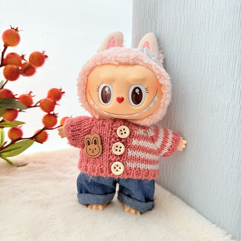 仅衣服] 一二代钥匙扣La布布衣服挂件拉布布坐坐派对熊标围巾帽子|undefined