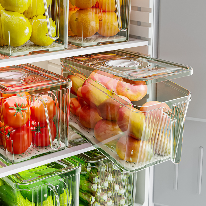 Caja de almacenamiento de refrigerador para congelación de grados de alimentos de cocina especial de bolinillos, huevos, cajas de almacenamiento de alimentos, frutas y verduras