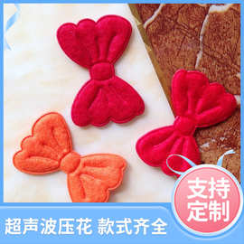 厂家供应超声波饰品蝴蝶结 头饰一字夹饰品 加工压花配件批发