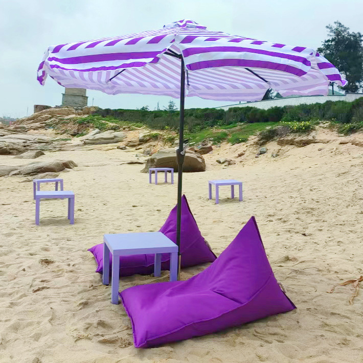 Cafe Parasol Outdoor Sun Umbrella with Faux Wood Aluminum Alloy Central Pole, 38mm Drawstring, Purple Striped Patio Umbrella Cafe Parasol Outdoor Sun Umbrella with Faux Wood Aluminum Alloy Central Pole, 38mm Drawstring, Purple Striped Patio Umbrella