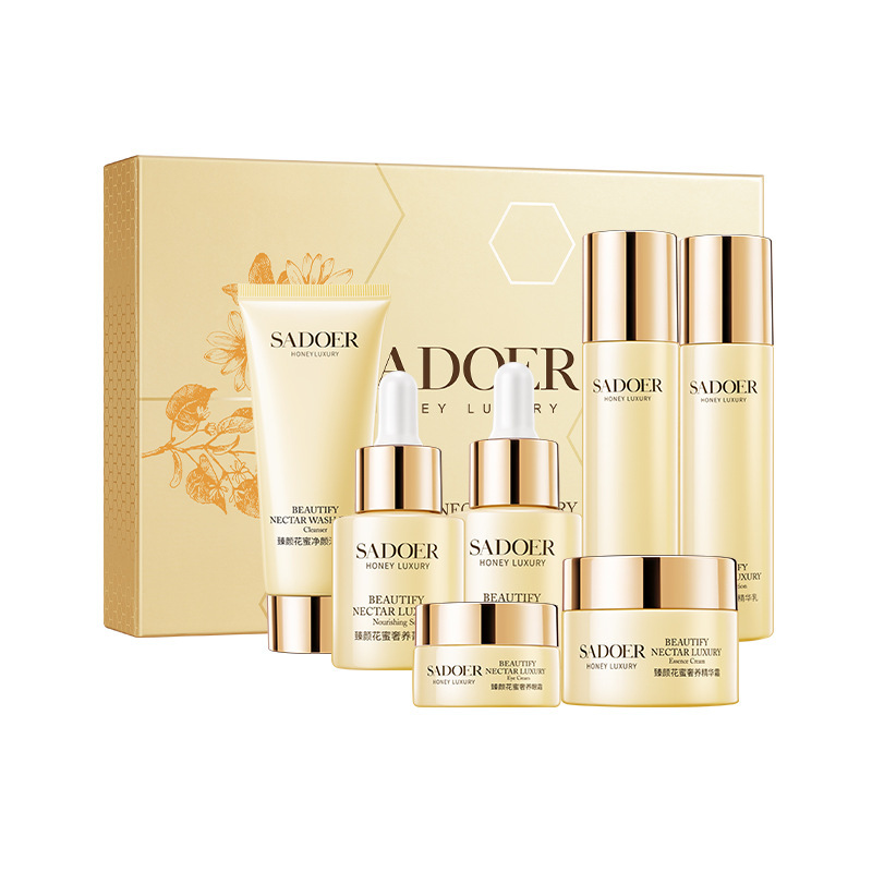 Shangduo Zhenyan nectar de flores lujosas set de siete piezas hidratante piel rejuvenecedora hidratante set de productos de cuidado de la piel fabricantes al por mayor