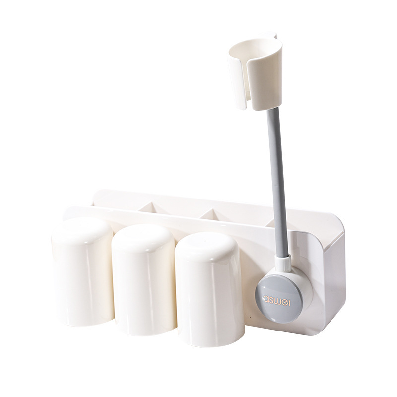 Rack de secador de pelo sin agujeros perforación percha de secador de pelo eléctrico para baño colgante tipo soporte de tubo de aire de pared para almacenar artefactos mágicos