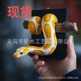 跨境新款 Golden Ball Python Wall Art 有趣的金球蟒墙雕塑墙饰