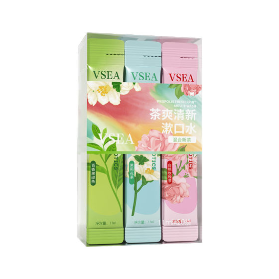 VSEA Tea Cool Probiotics Mouthwash Fresh Breath Bacteriostatic Eliminate Halitosis Portable Mouthwash in stock Wholesale