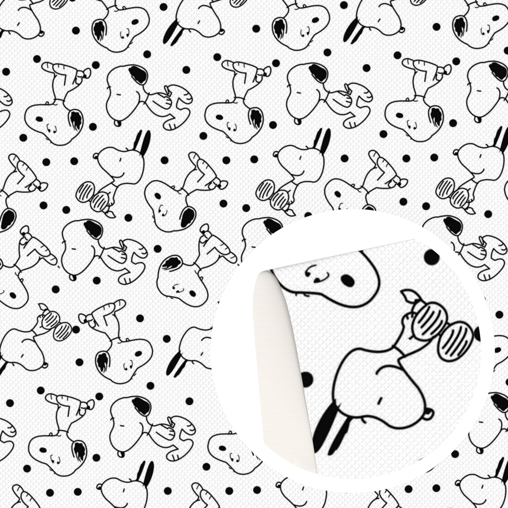 Perro Snoopy impresión de dibujos animados 100% tela de algodón DIY ropa hecha a mano bolsa, 1Yc55667