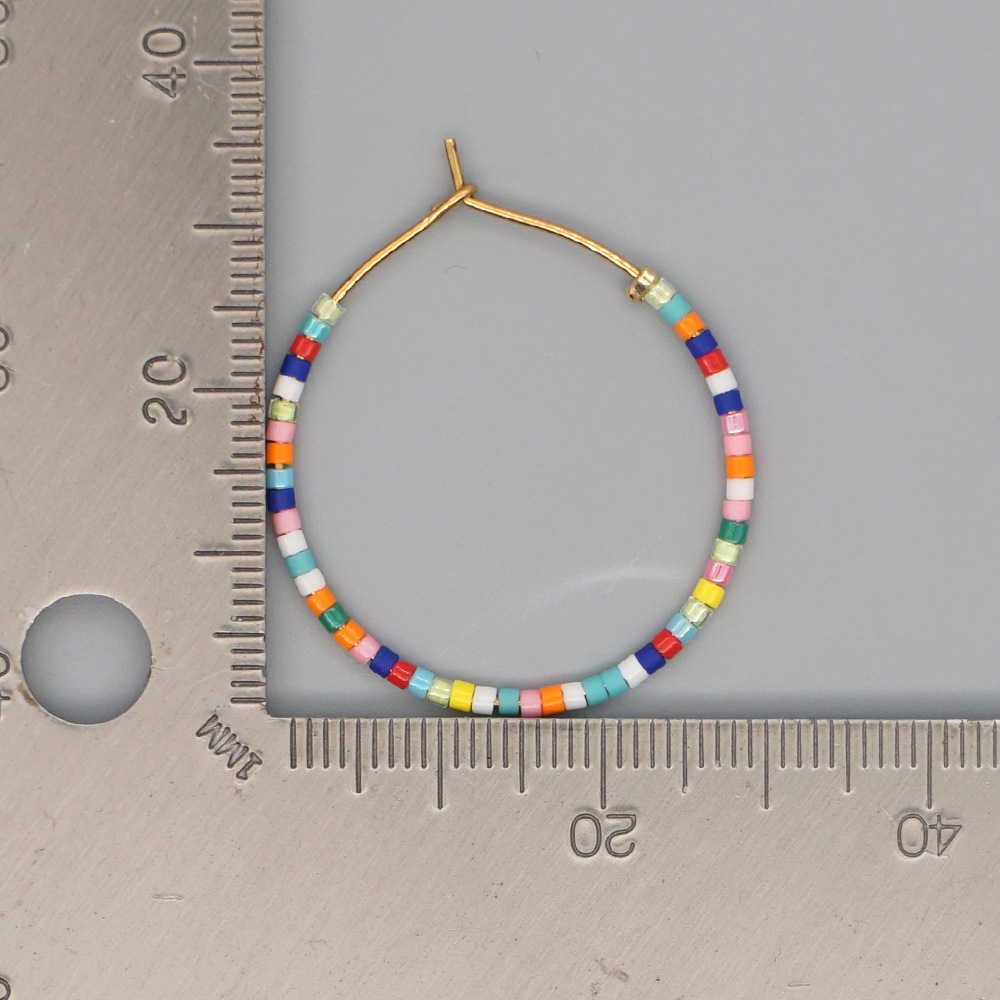 1 Pair Ethnic Style Circle Beaded Womenu0027S Earrings