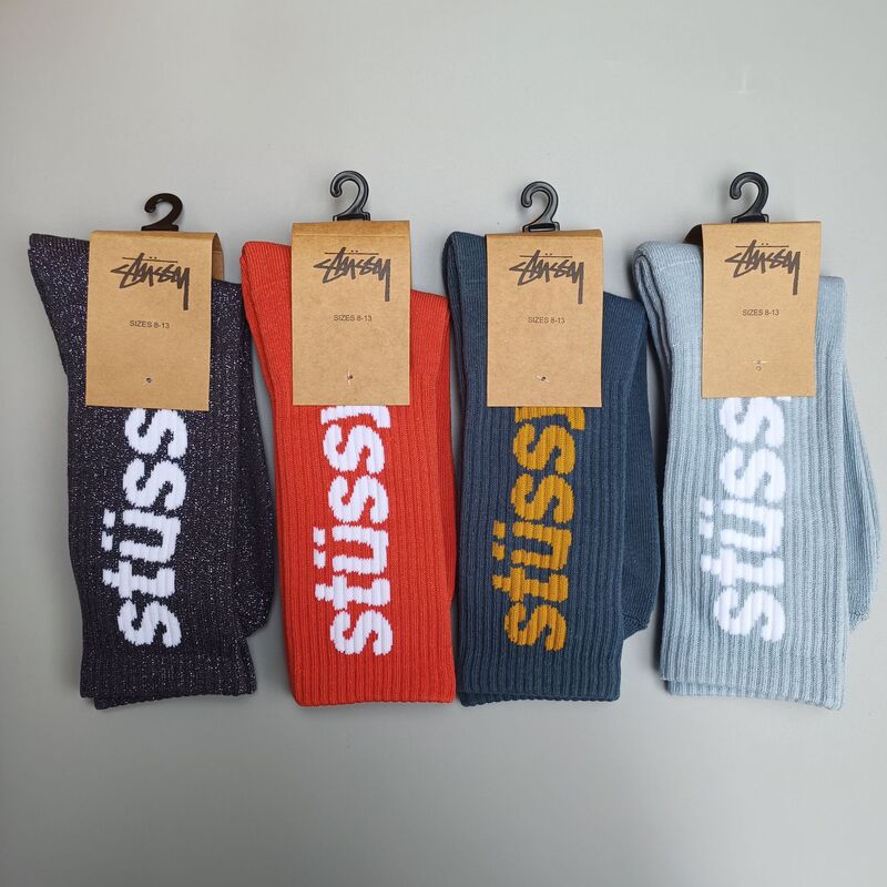Free Shipping Stuss Socks for Men and Women, Towel-Soled Sports Socks, Skateboard Embroidered Socks, Stussy Basketball Socks Wholesale and Dropshipping