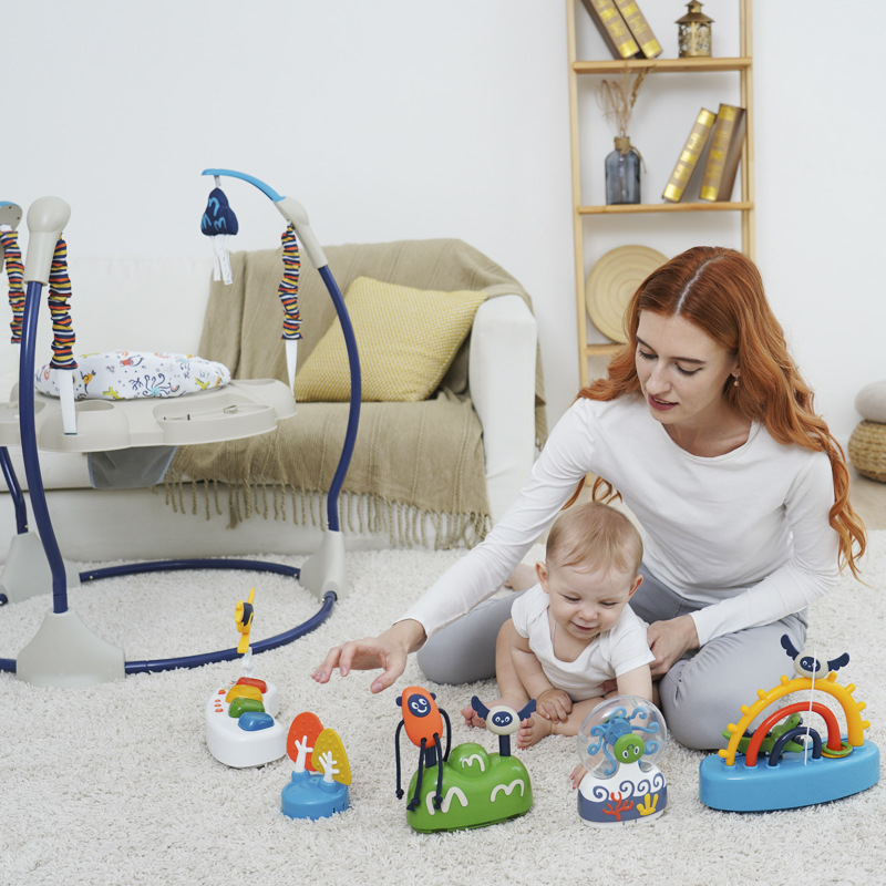 Bebé saltando silla música saltando Parque columpio silla curvada pierna bebé saltando silla bebé gimnasio equipo rack fabricante