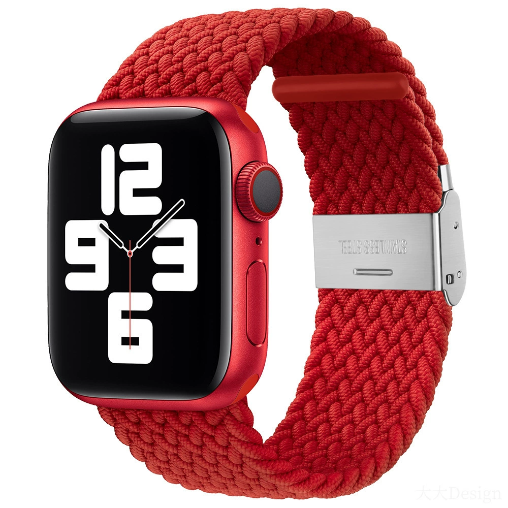 Совместимо с Apple Watch 5-6-7-8-9-10 поколения Snap-on нейлоновый плетёный ремешок iWatch S10 регулируемый браслет