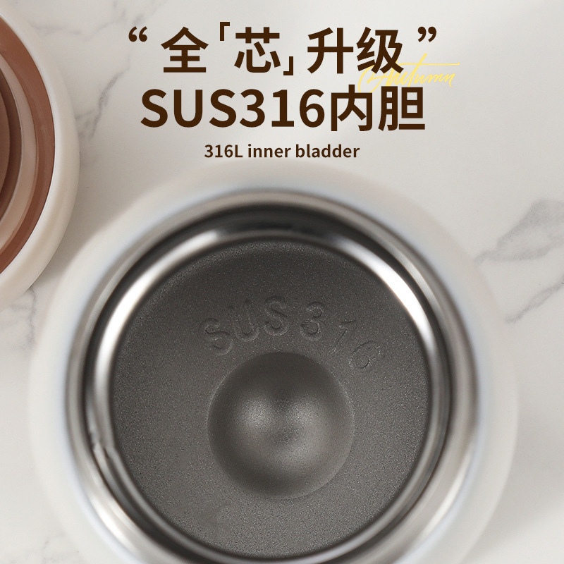 ミニ魔法瓶カップ ステンレス レディース コンパクトカップ ポータブル シンプル ウォーターカップ 学生 ポケット容量 和風|undefined