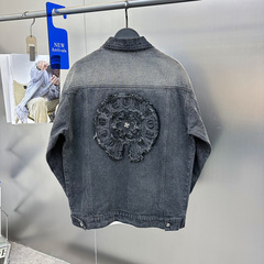 鳥の家の要素春秋の襟の上着のクロスのパッチの水洗いのデニムのジャケットのファッション的な男性のゆったりしているジャケットの潮