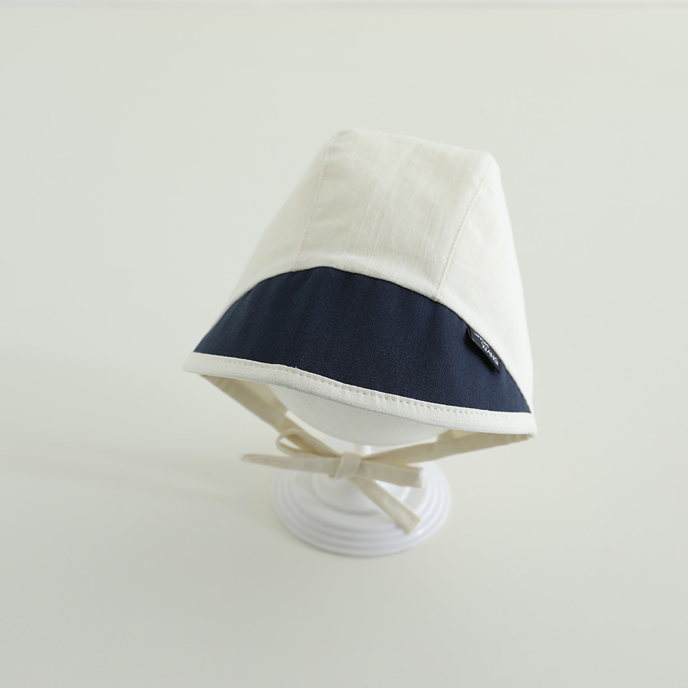 Sombrero coreano para bebés primavera y otoño delgado lazos letras baojou sombrero de corte sombrero de sombrero de abrigo recién nacido puerta de chimenea sombrero de marea