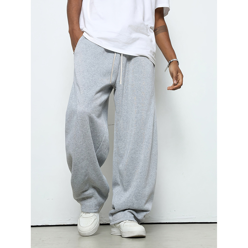 Cross-Border Trendy American Casual Pants for Men Spring and Autumn 2025 New Straight Sports Sweatpants Loose Wide-Leg Long Pants