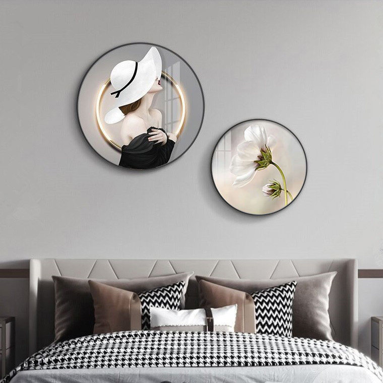 Modern Minimalist Bedroom Headboard Painting, Living Room Background Wall Decorative Painting, Master Bedroom Wall Hanging Painting, Light Luxury Style Room Wall Art