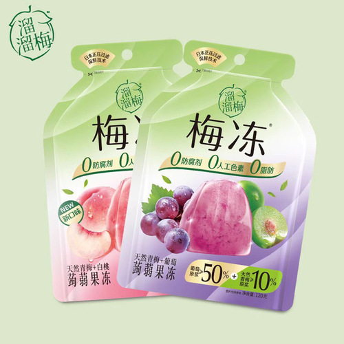Liu Liu Mei Natural Plum Jelly 120g Konjac Jelly 0 Fat 0 Preservatives Craving-inducing Snack Leisure Konjac Jelly