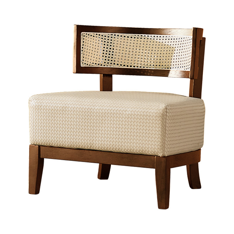 Mesa de comedor de hotel de caja de madera maciza cadena de restaurantes occidentales diseñadores de estilo antiguo asiento de tela de caña