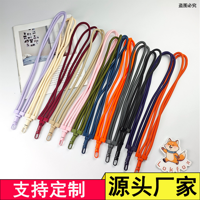 6mm Thick Mobile Phone Lanyard Wrist Adjustable Lock Buckle Rotatable Metal Headband Spacer Bag Keychain Pendant