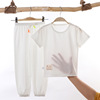 Silk children's mosquito repellent, trousers, short sleeve T-shirt, breathable set suitable for men and women, thin pijama