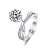 Elite wedding ring for beloved, classic jewelry, one carat, wholesale