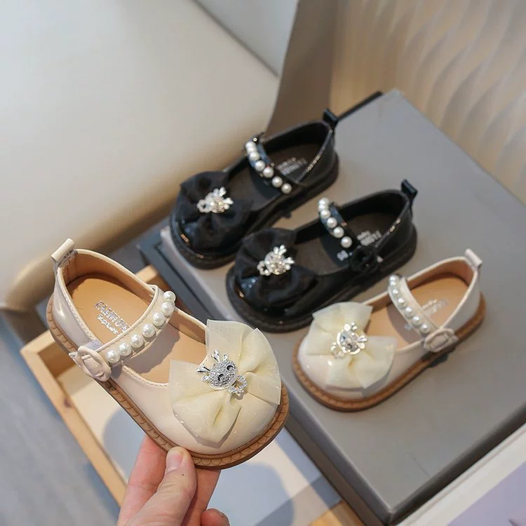 Кожаные туфли для девочек 2024 Весенние и осенние туфли для девочек