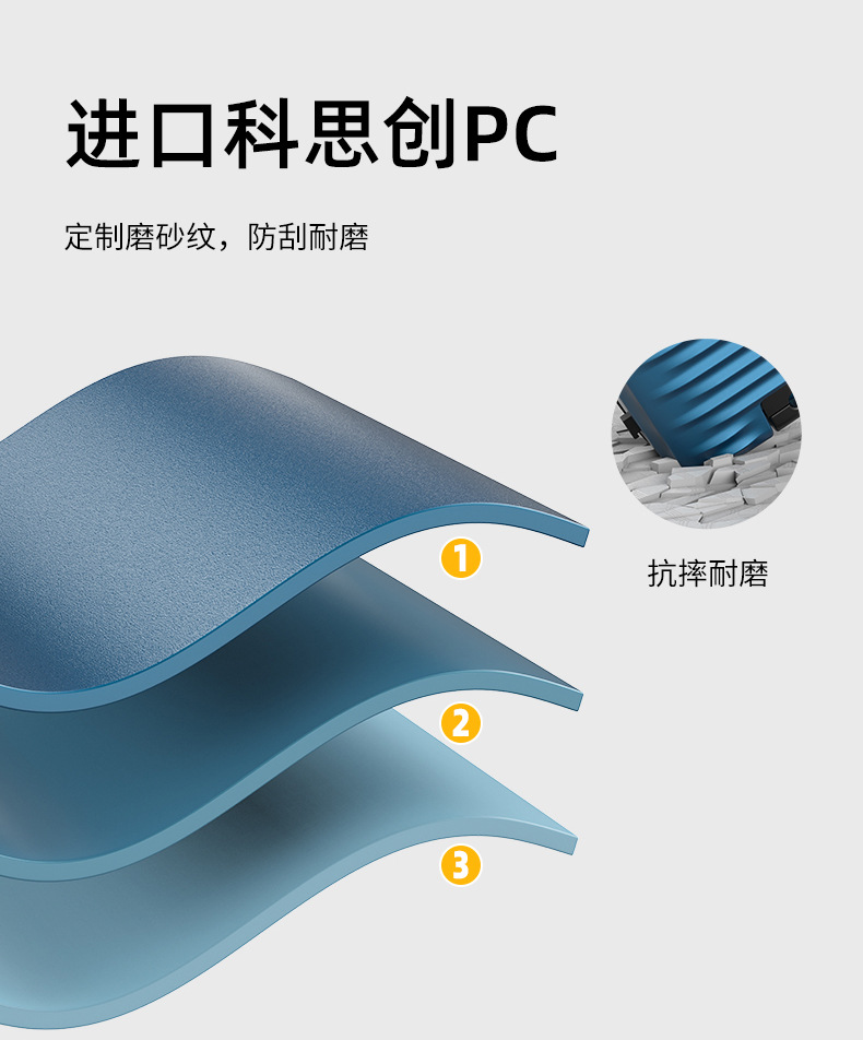 Vali nhựa PC cao cấp chống rơi, dung tích lớn, có khóa số, size 20/24/28 inch — Chất liệu PC cao cấp màu bạc chi tiết 7