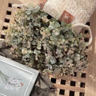 Huafen Eucalyptus Bundle Money Leaves Simulated Flower Manufacturer Fake Flowers and Green Plants Wholesale Wedding Decoration Crafts INS
