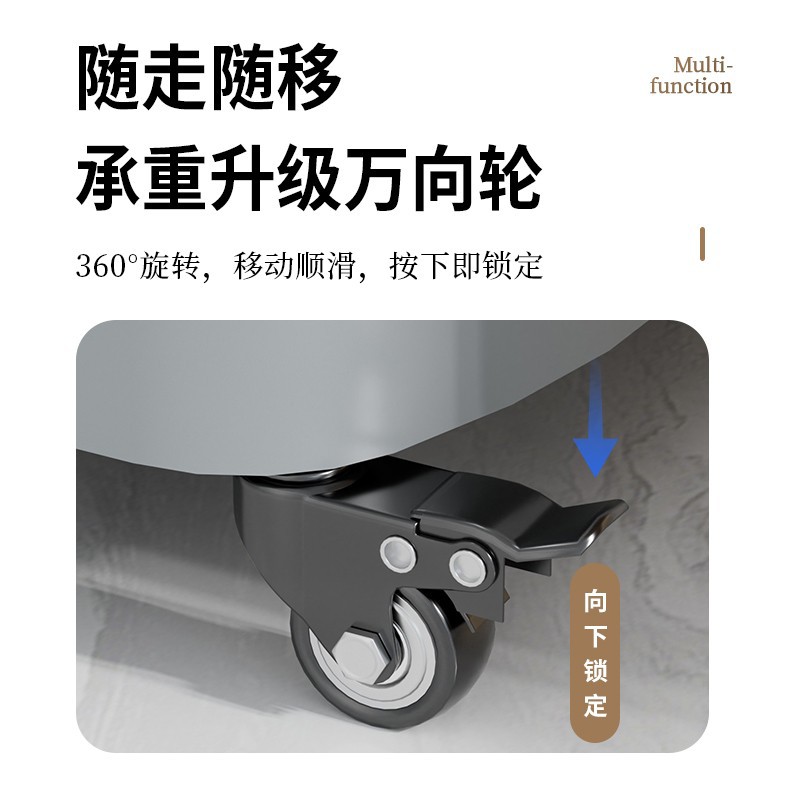 Mobile Floor Mop Holder Stainless Steel Broom and Mop Storage Rack Commercial Cleaning Tool Organizer Draining Rack