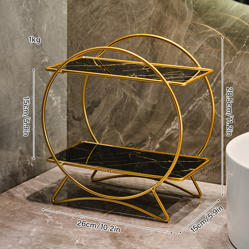 [골드랙] 고양이귀 수납선반 [UV 블랙골드]