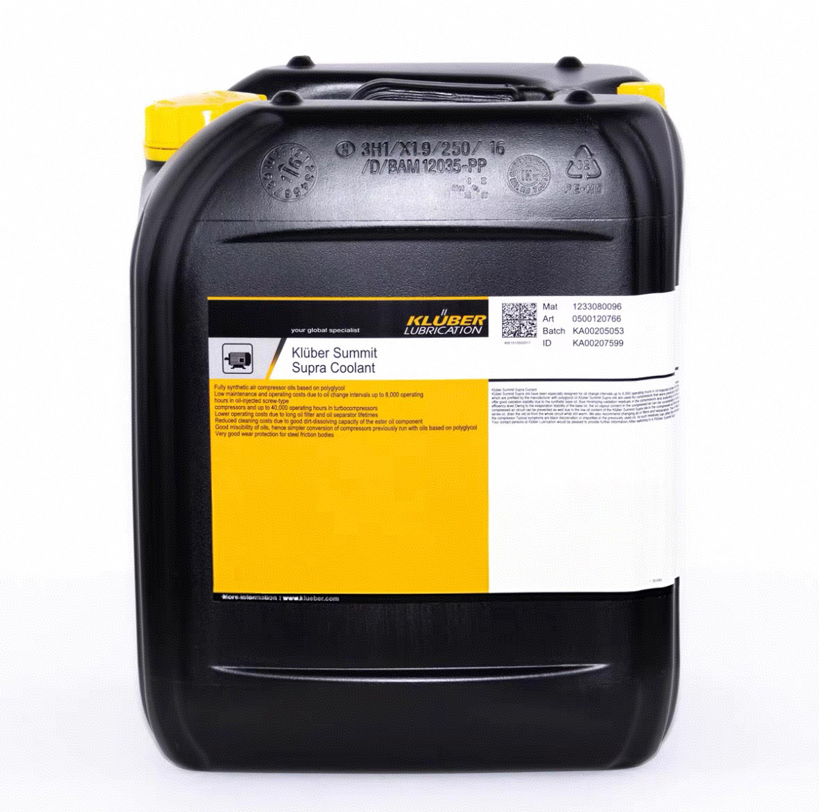 KLUBER Summit Supra 32 Coolant 全合成空压机油 长寿命润滑脂