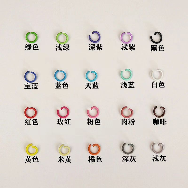 在庫あり 1.2*8MMと1.2*10MMの塗装済みカラーオープンリング 鉄製接続リング ブレスレットDIYアクセサリー|undefined