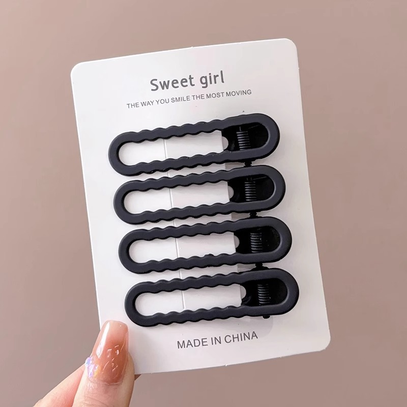 Pinza para el cabello de dopamina sin costuras de color caramelo clip lateral femenino flequillo clip para el cabello roto tocado clip de pico de pato y2k horquilla de una palabra