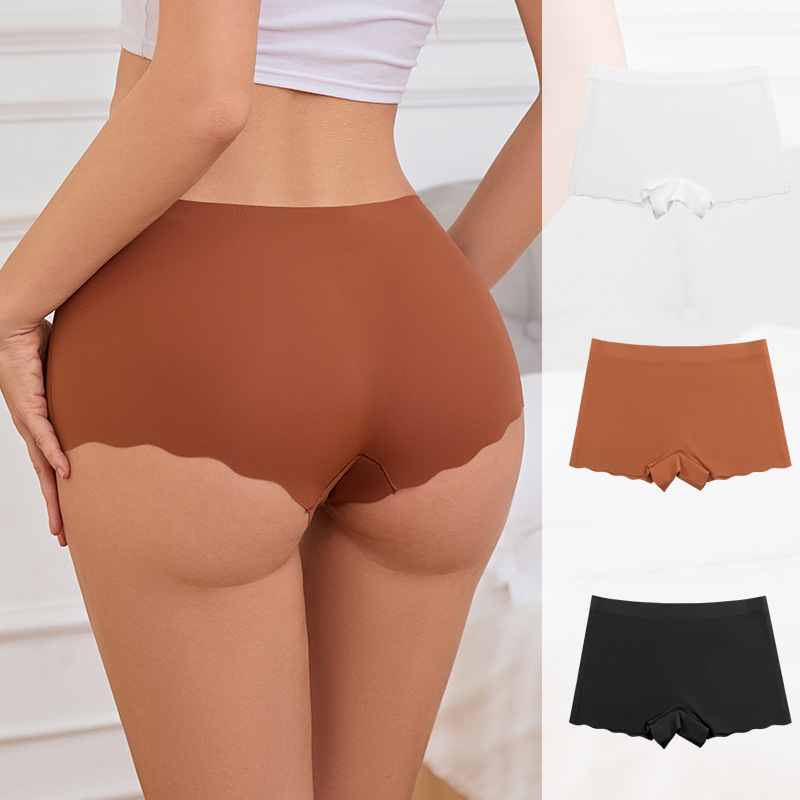 Amazonas hielo sin marca pantalones de seguridad de mujer una pieza de encaje ondulado transpirable Europa y América de cintura media pierna interior mujer