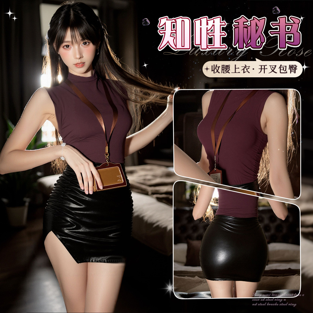 Sexy Lingerie, Sexy Pure Desire Secretary, Hip-Hugging Skirt, Abstinence-Style Stewardess Uniform, Passionate Nightclub Abstinence-Free Suit