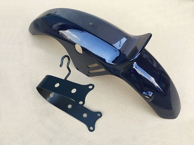 Mud Cover, Motorcycle Fender - front-fender-dark-blue-bracket