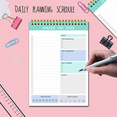 Minimalist Creative Daily Planner Amazon English Version Schedule Book Plan Cross-border Notebook Business Portable Pen