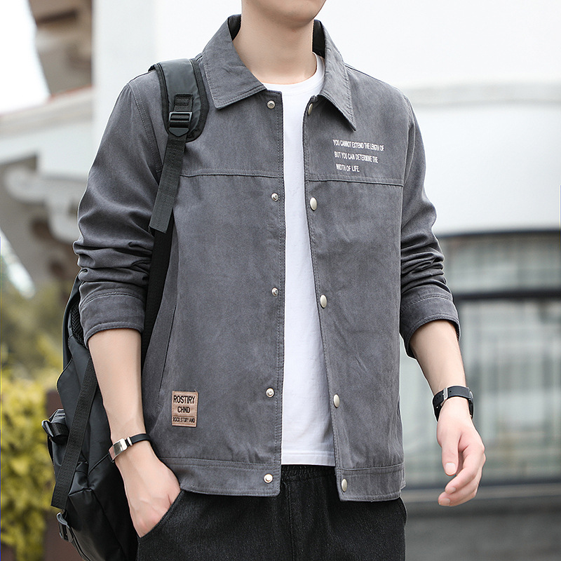 Suede/M-5XL Spring Autumn Winter 2023 New Men's Jacket Japanese Vintage Lapel Coat Men