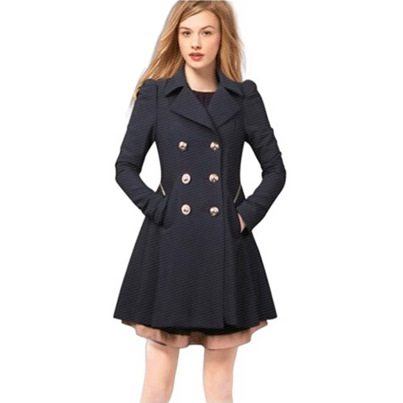 Длинная куртка, осеннее trench-coat, оптом, европейский стиль, облегающий, средняя длина, плюс сайз