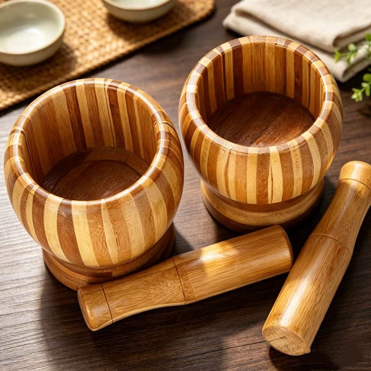 Fabricantes al por mayor cocina de ajo manuales pulverizador de ajo doméstico de madera sólida prensa de ajo moledor de ajo creativo de ajo pulverizador