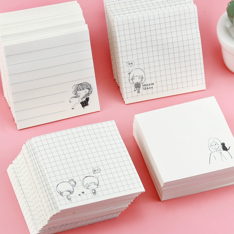 Южнокорейские канцелярские товары Творческая простая горизонтальная линия для девочек Post-It Notes Office Learning Memo Notes