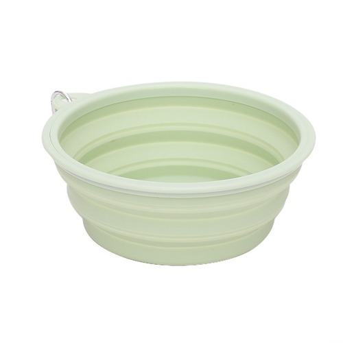 Pet dog folding bowl dog basin outdoor portable dog bowl food basin outdoor drinking bowl drinking water silicone dog food basin