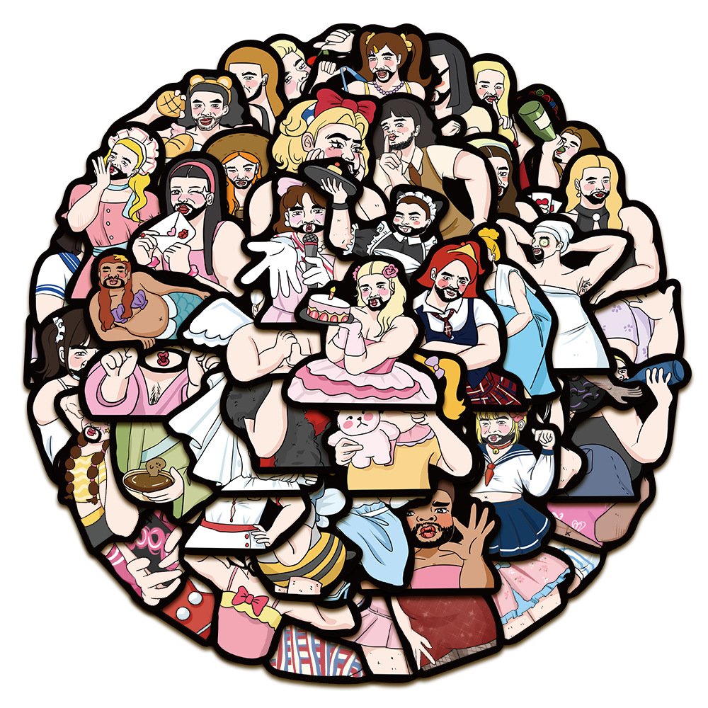 50개의 오리지널 핫걸 스파이시 아이 스티커 노트북 노트북 모바일 폰 쉘 장식 방수 DIY 스티커