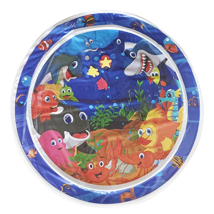 [В наличии] Круглый детский надувной коврик для воды игрушка рыбалка игра Pat pad анти-подушка детская большая подушка для льда