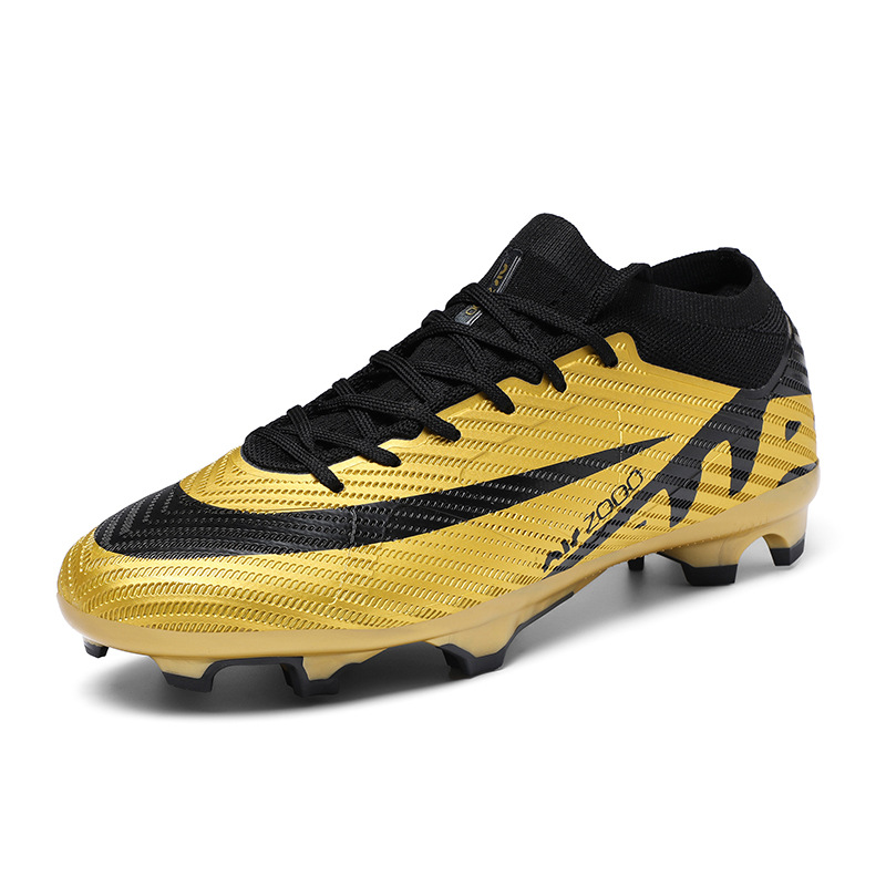 Zapatos de fútbol transfronterizos de alto bajo para hombres y mujeres, zapatos de entrenamiento de fútbol de clavos, zapatos deportivos juveniles
